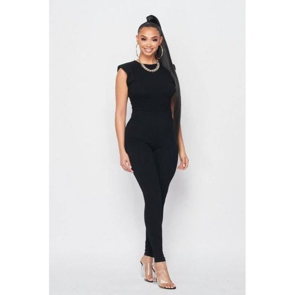 From The Top Jumpsuit-In Black - Picture 4 of 8